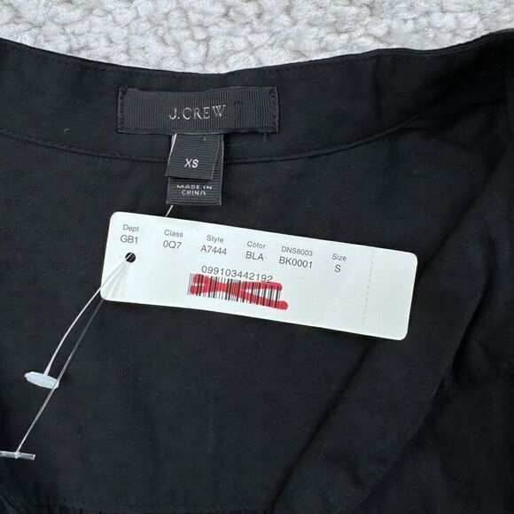 J. Crew Black Pom Pom Tunic Blouse NEW - Picture 4 of 7